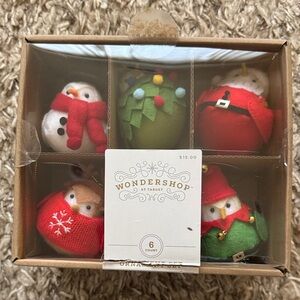 Wondershop Target Holiday Plush Ornament Set - Red, Green, White